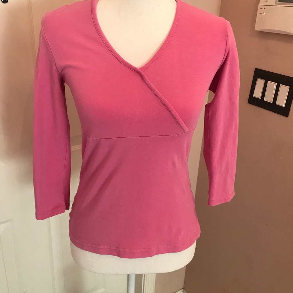Lilly Pulitzer pink top with 3/4 sleeves